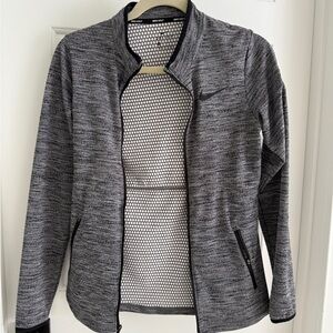 Nike Gray Bomber Jacket Lightweight Performance Design